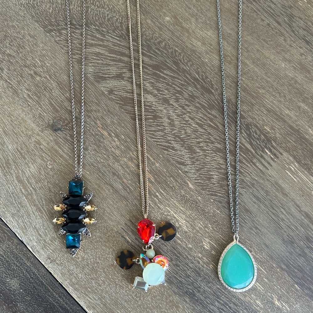 J.Crew #3 (piece) Long Pendant Necklace *BUNDLE*- Women Jewelry